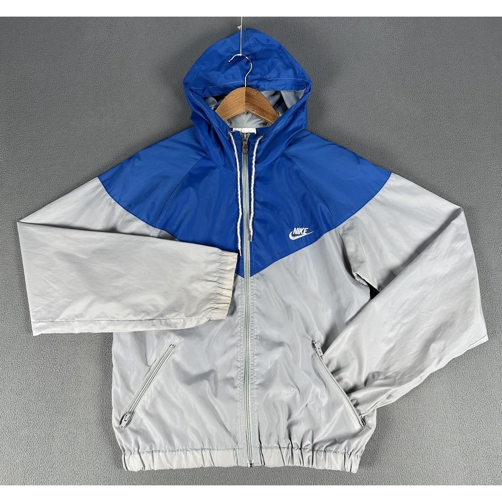Nike Jacket Mens Small Blue Grey‎ Windbreaker Track Vintage 90s Streetwear